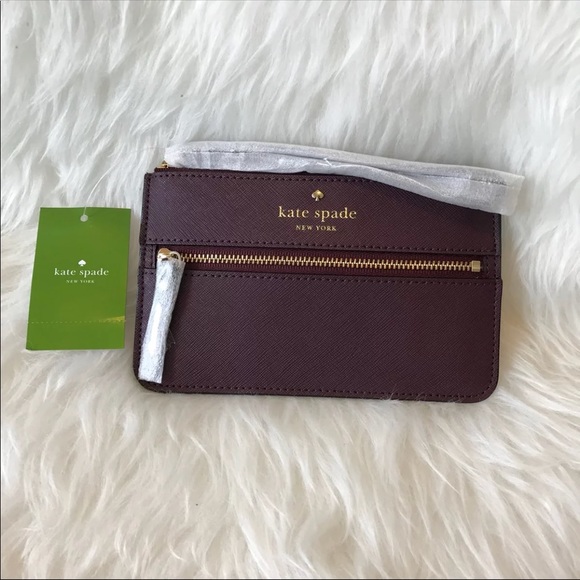 Kate Spade Mika’s Pond Bee Mulled Wine wristlet - Picture 1 of 2